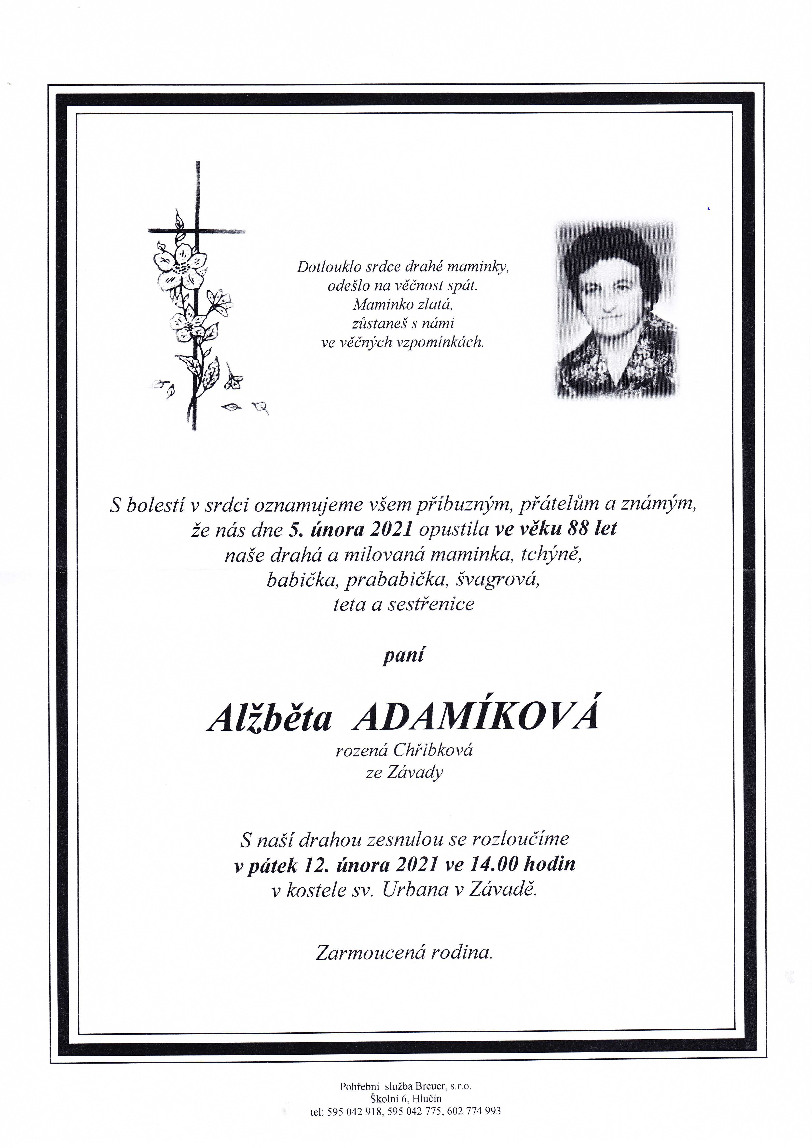 Adamíková Alžběta