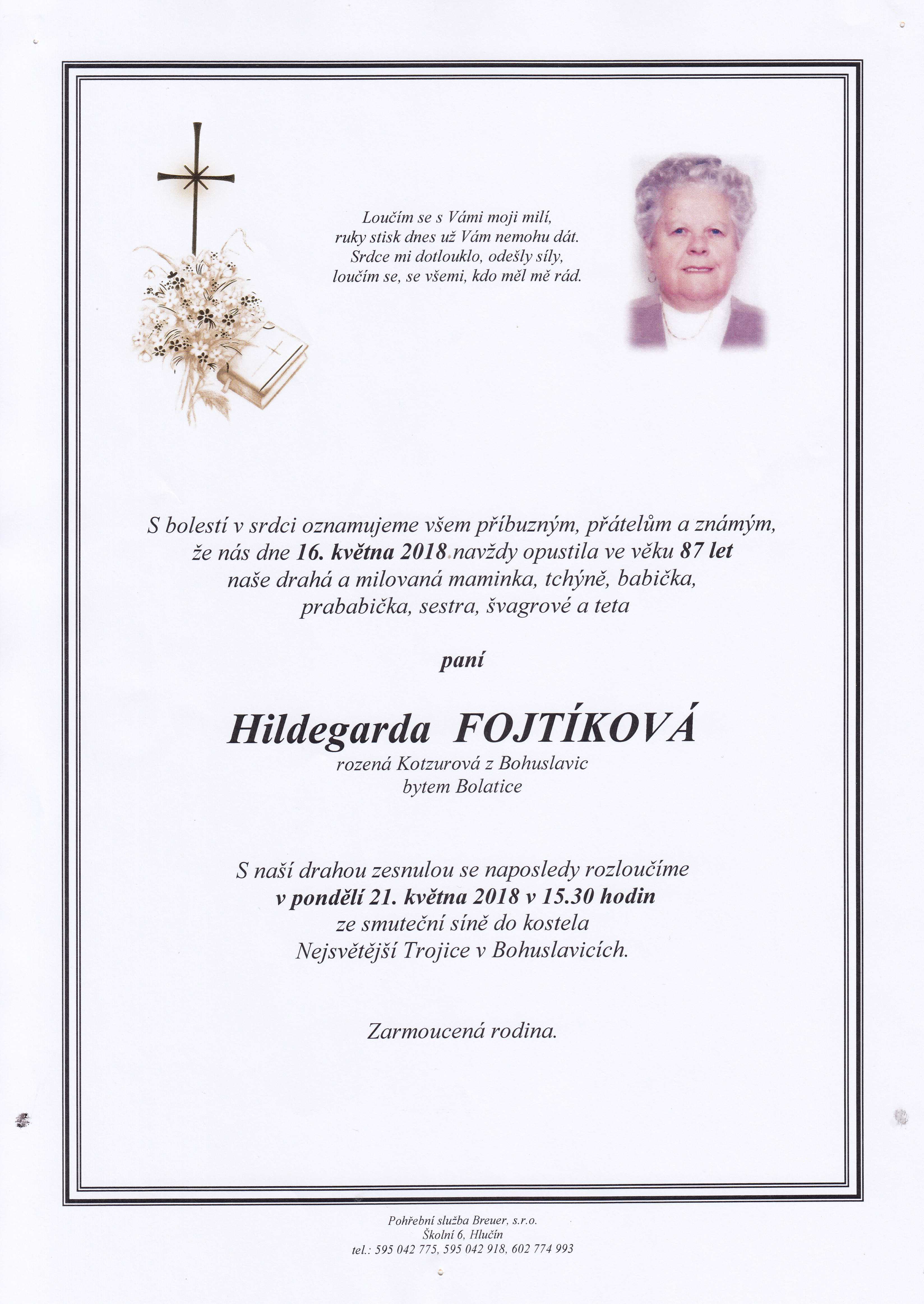 Fojtíková Hildegarda
