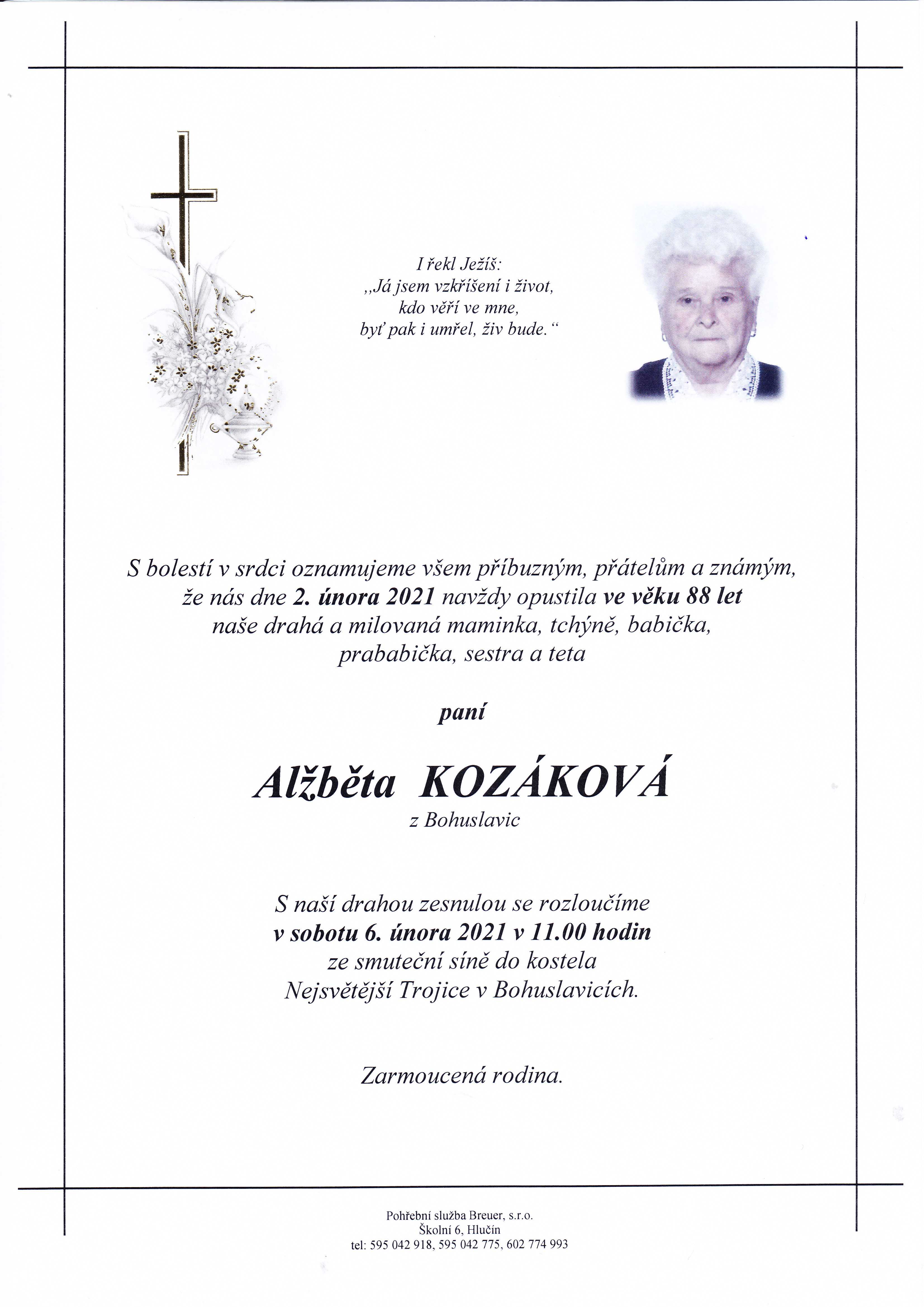 Kozáková Alžběta