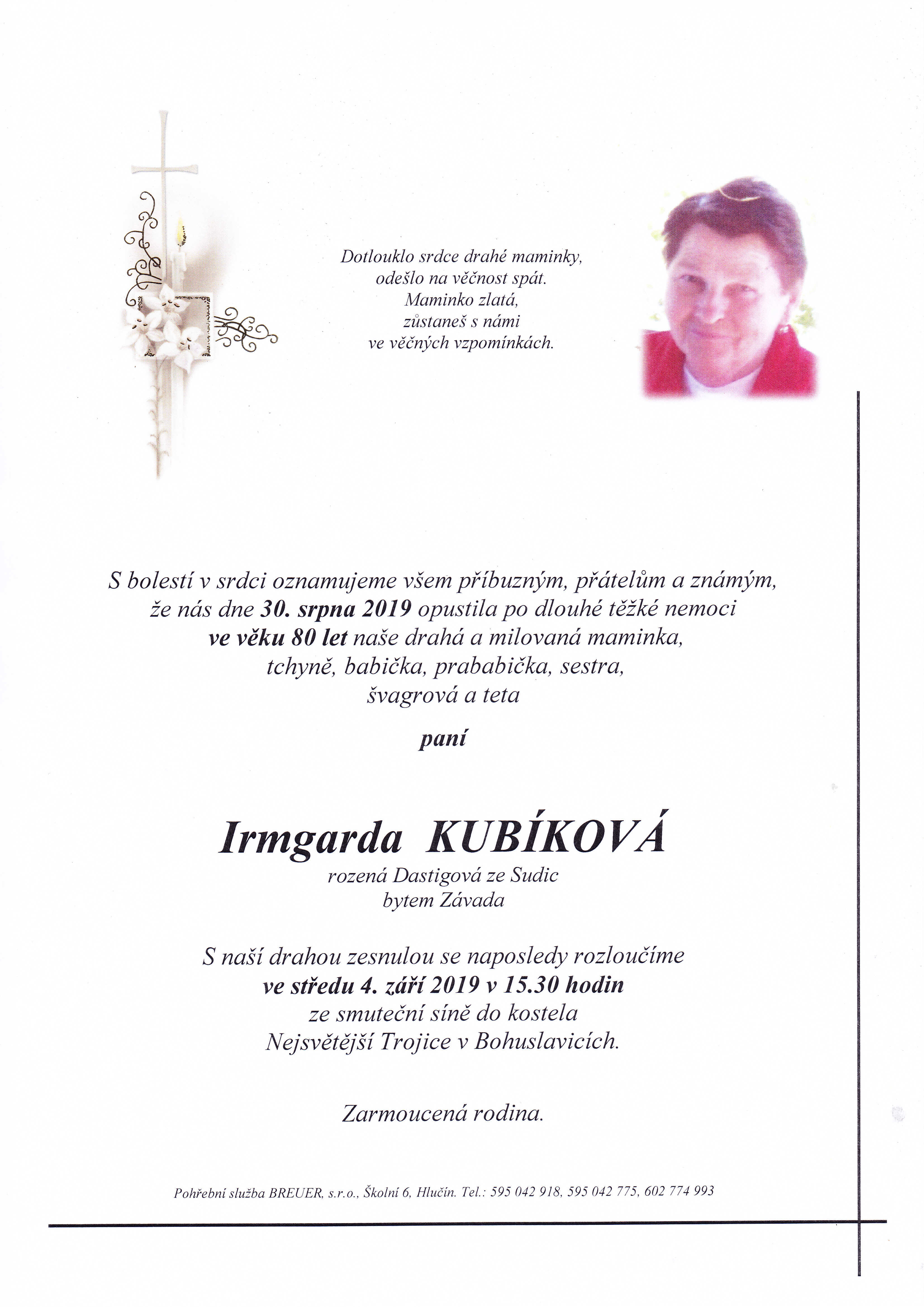Kubíková Irmgarda