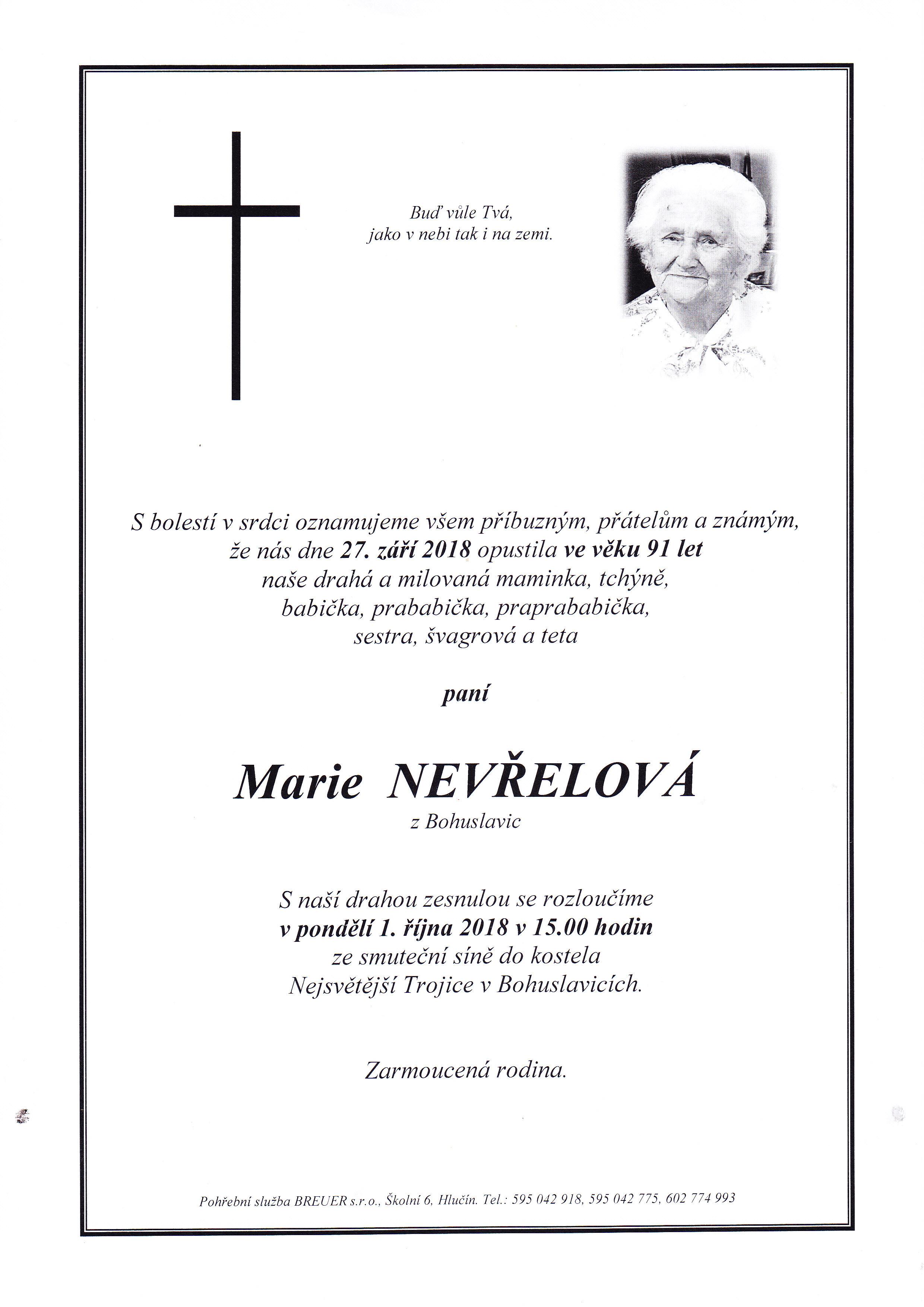 Nevřelová Marie