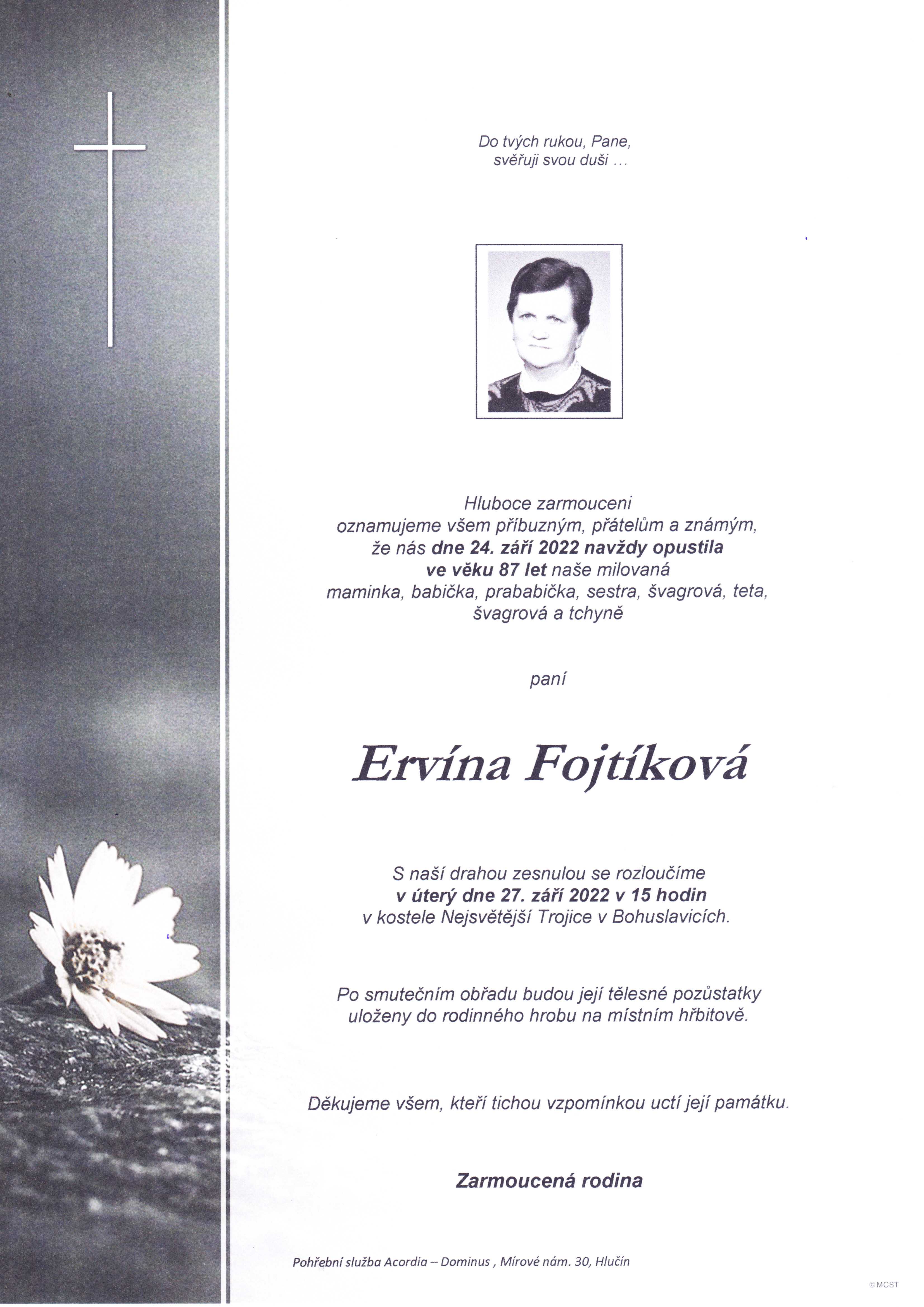 Fojtíková Ervína