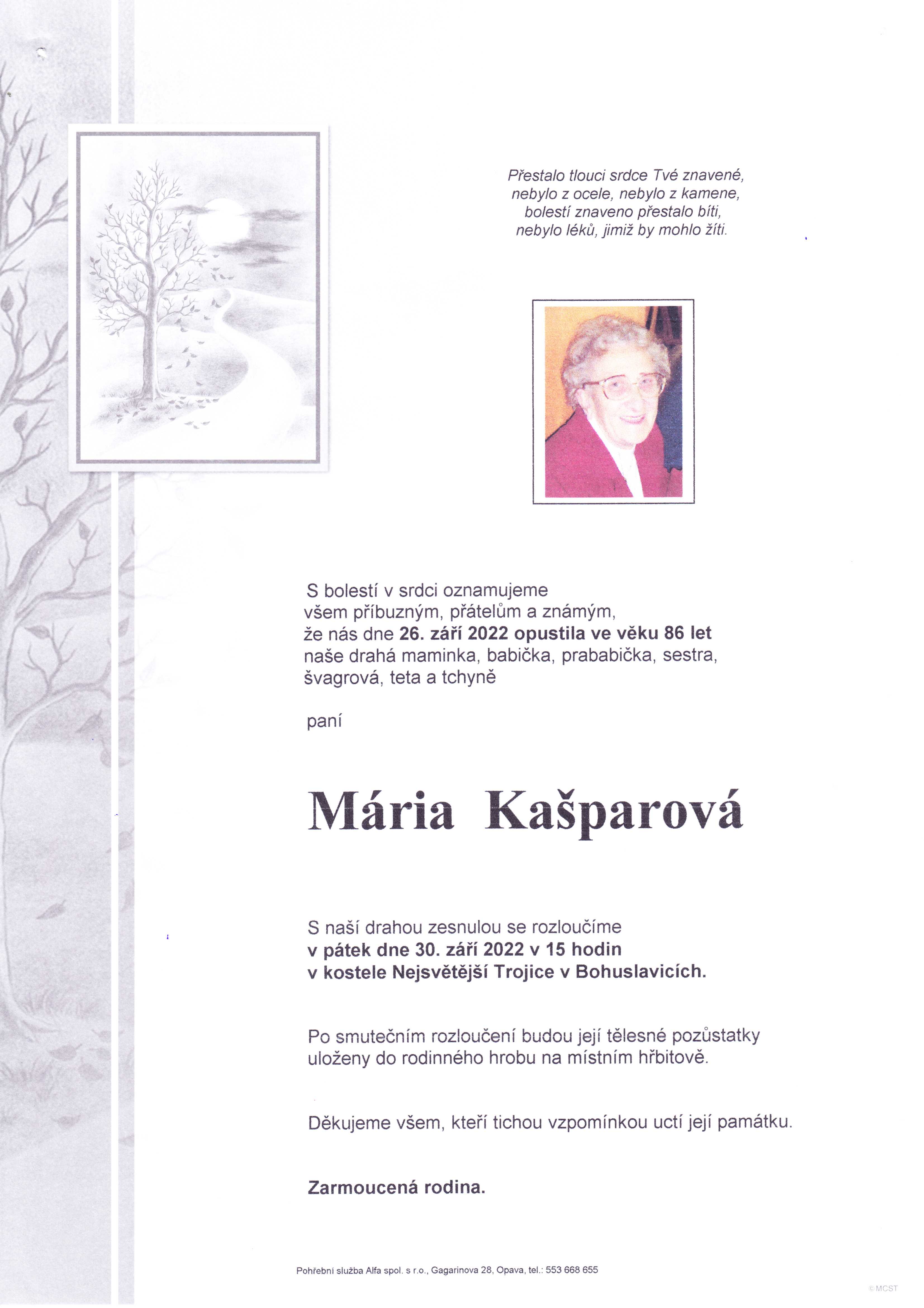 Kašparová Mária